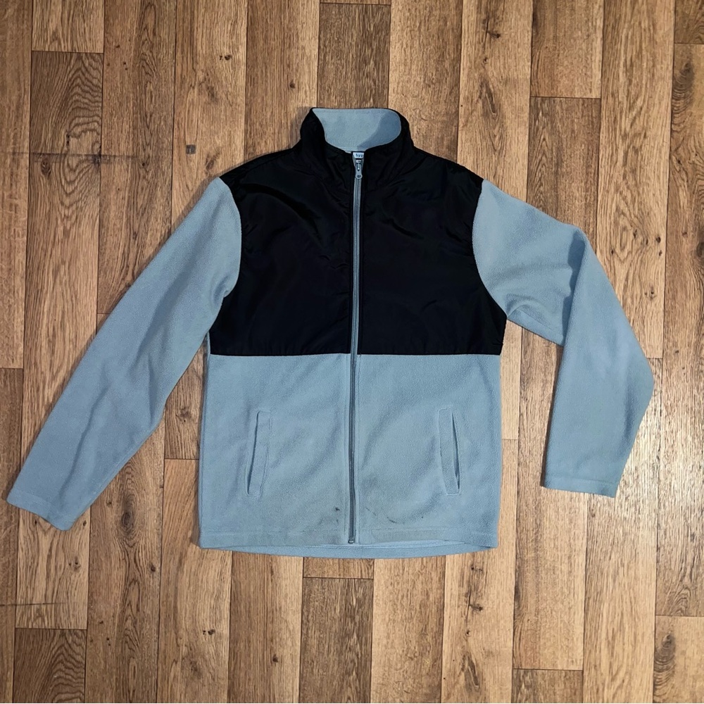 Hype Black and Gray Fleece-Lined Jacket